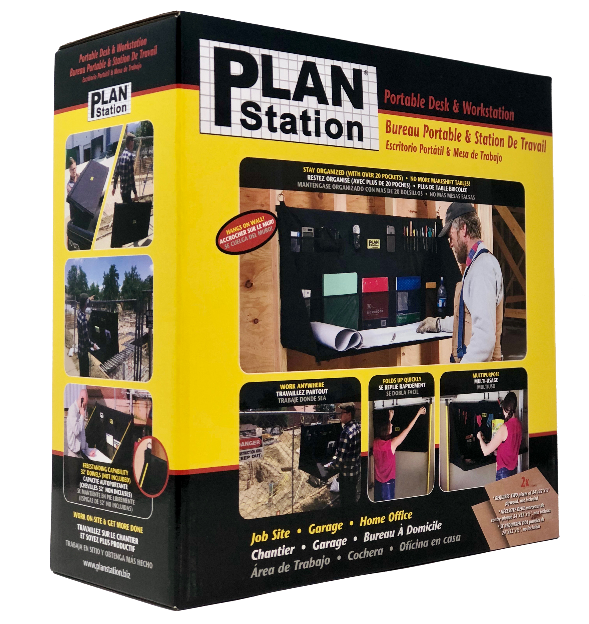 PLAN STATION Portable Desk and Workstation for Worksite, Garage & Home